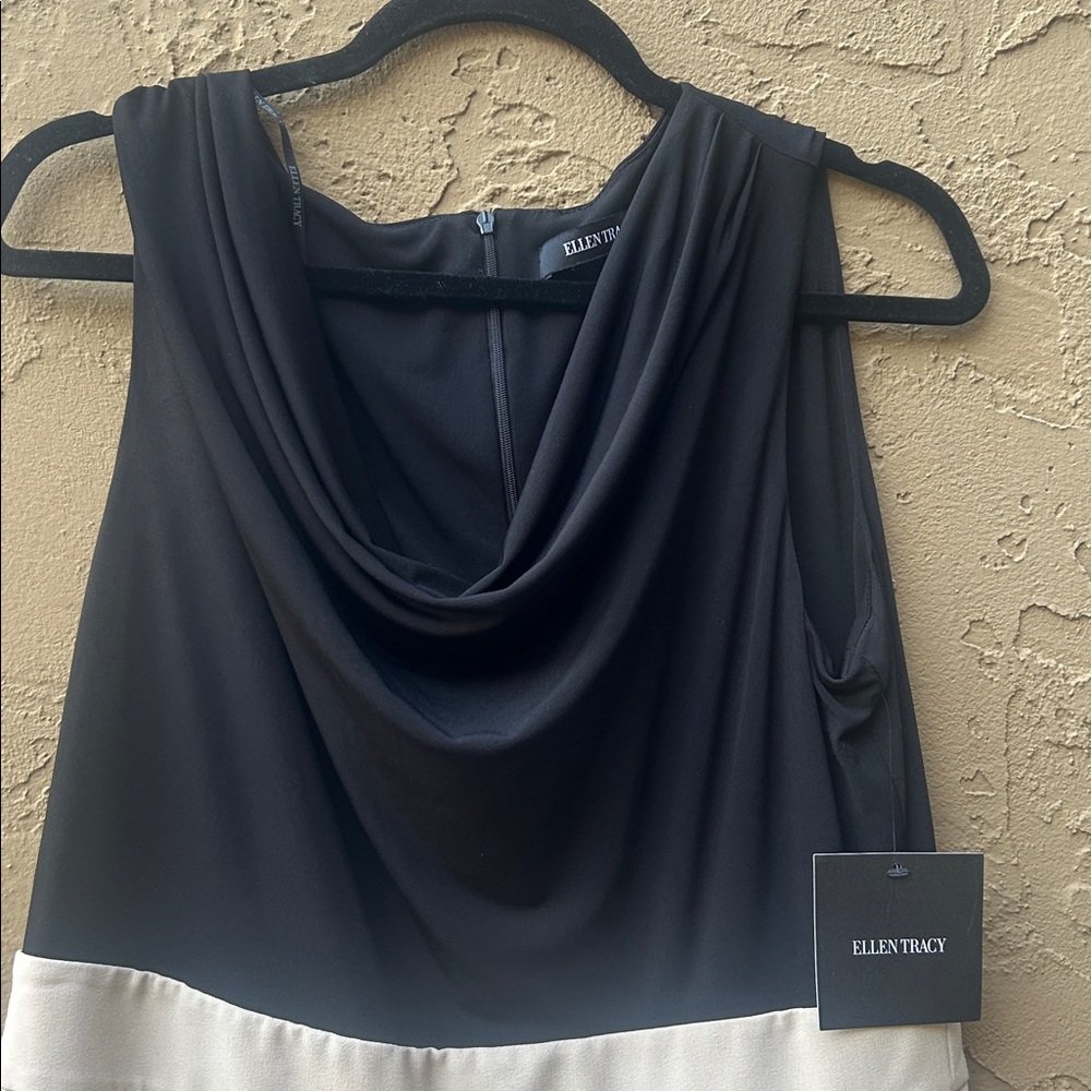 🎉HOST PICK🎉 Ellen Tracy Two-Tone Draped Sheath Dress - Picture 3 of 7